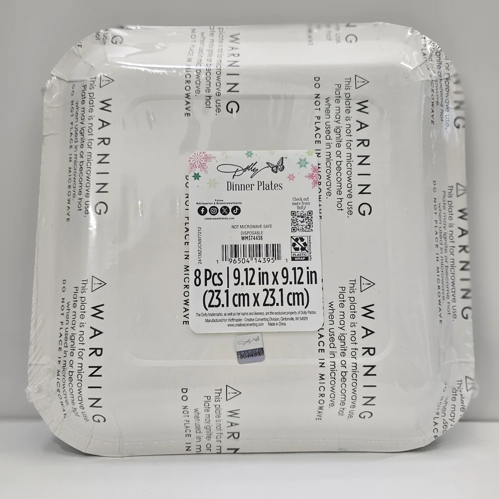 Dolly Parton Paper Plates & Napkins, Set Of 8 Plates & 16 Napkins, New